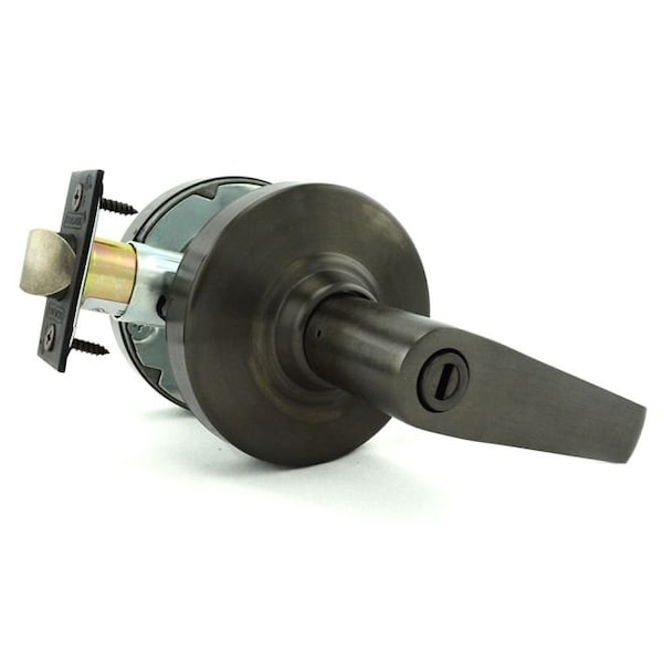 Schlage Commercial Privacy Saturn Lever 47267038 2-3/4" Springlatch ANSI Strike Oil Rubbed Bronze ALX40SAT613 - main